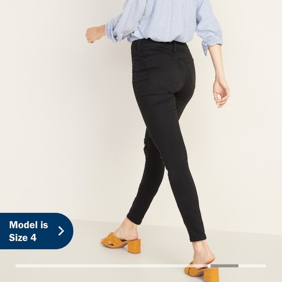 Black distressed skinny jeans - Picture 2 of 2